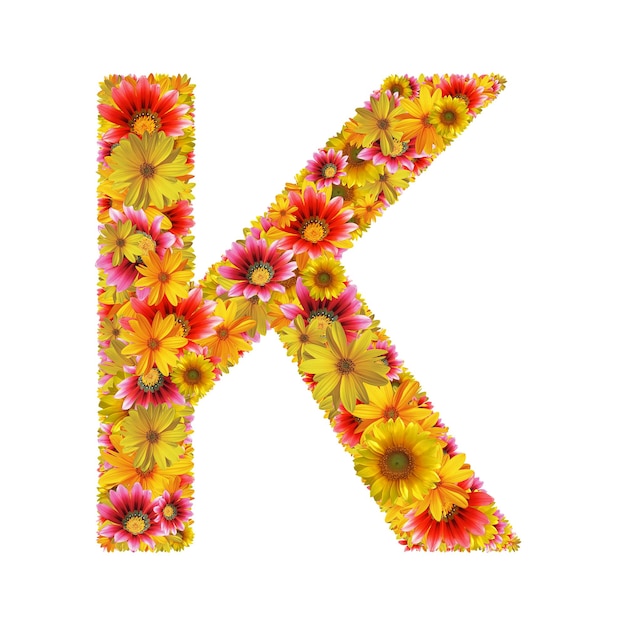 Bloemen letter K