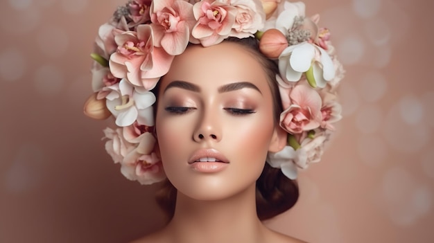 Foto bloemen make-up schoonheidsopnames make-up voor gelegenheden schoonheidstherapie natuurlijke cosmetica