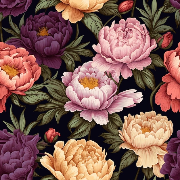 Bloemen naadloze patroon illustratie