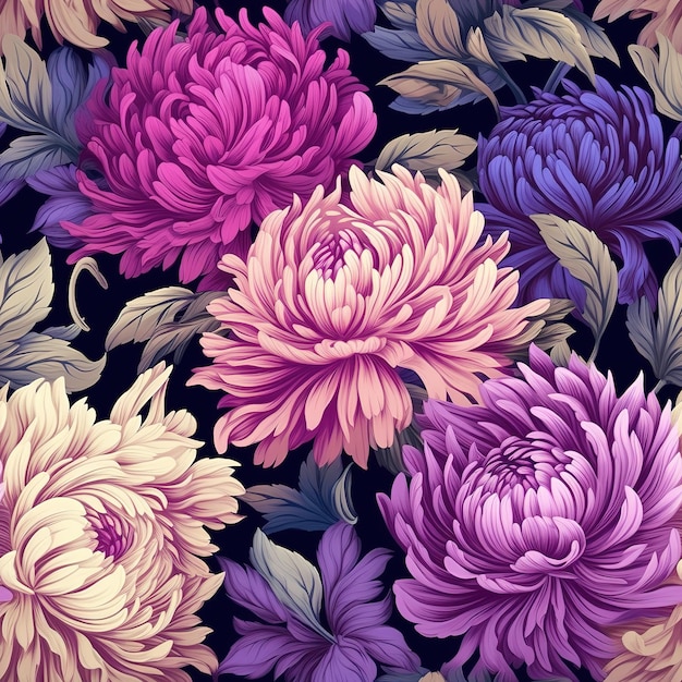 Bloemen naadloze patroon illustratie