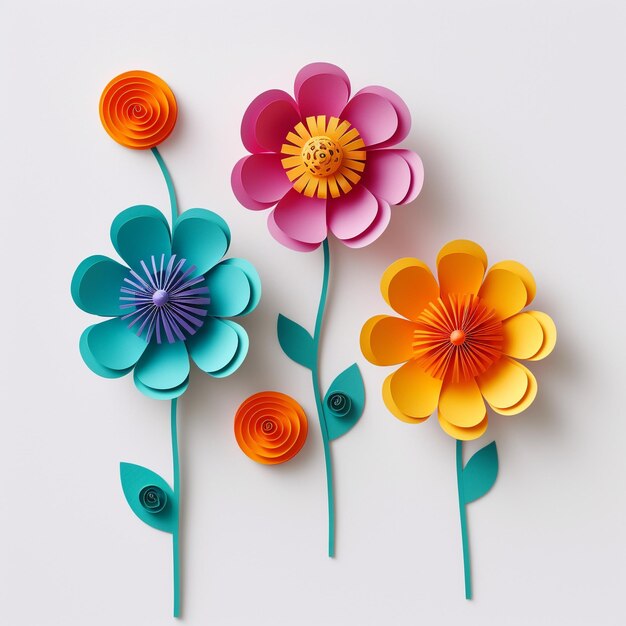 Foto bloemen op een geïsoleerde achtergrond cutflowers logo vector stijl illustratie