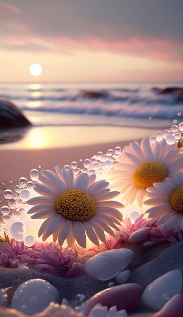 Bloemen op het strand wallpapers