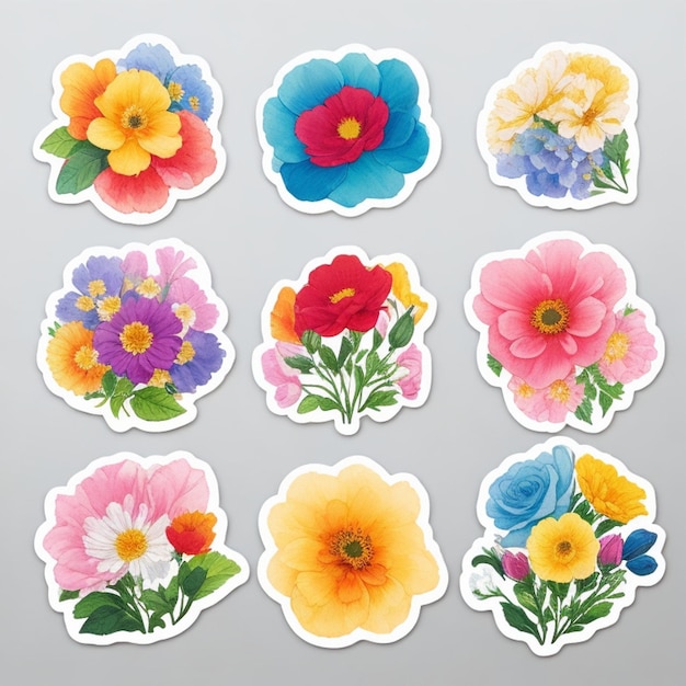 Foto bloemen stickers