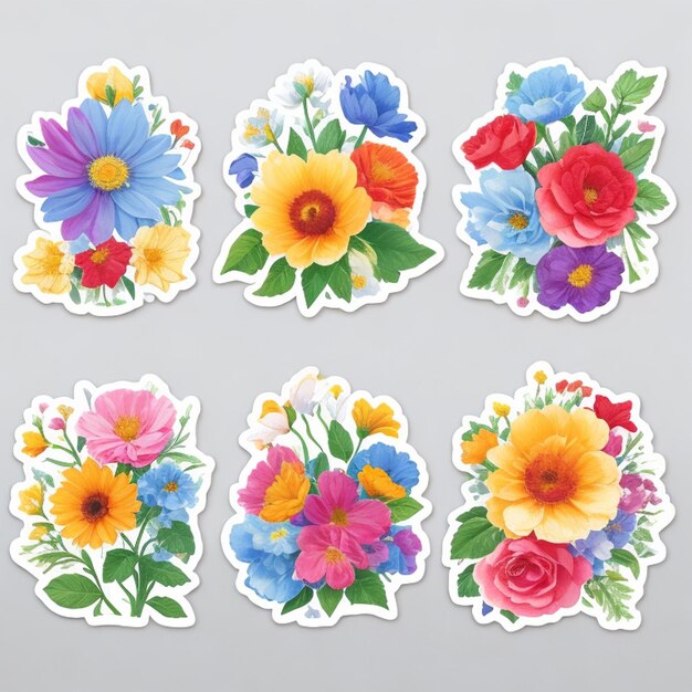 Foto bloemen stickers