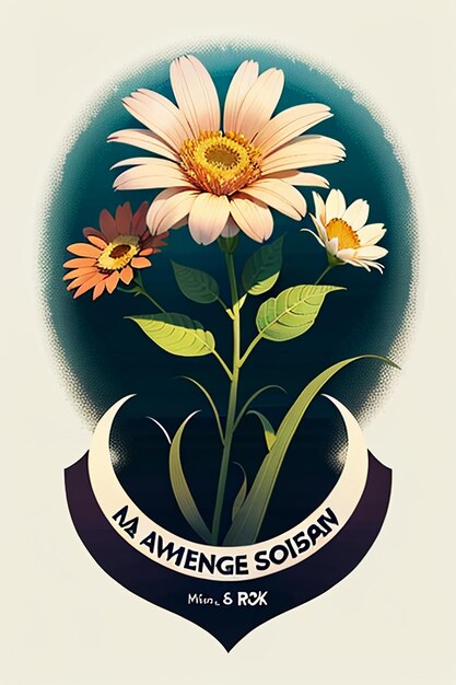 Foto bloemen tekst reclame poster propaganda cover design banner wallpaper achtergrond illustratie