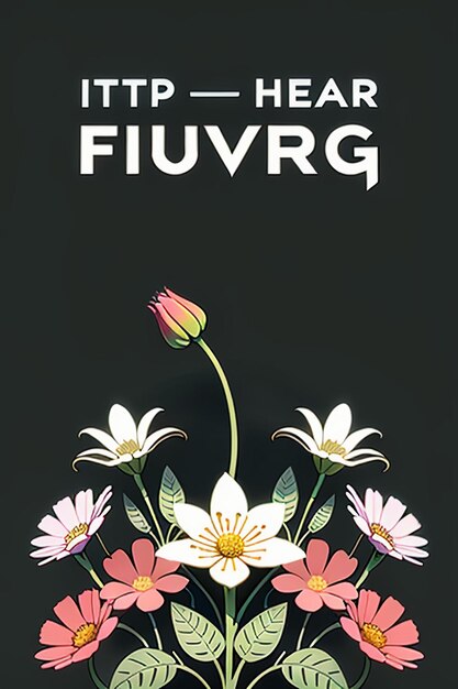 Foto bloemen tekst reclame poster propaganda cover ontwerp banner wallpaper achtergrond illustratie