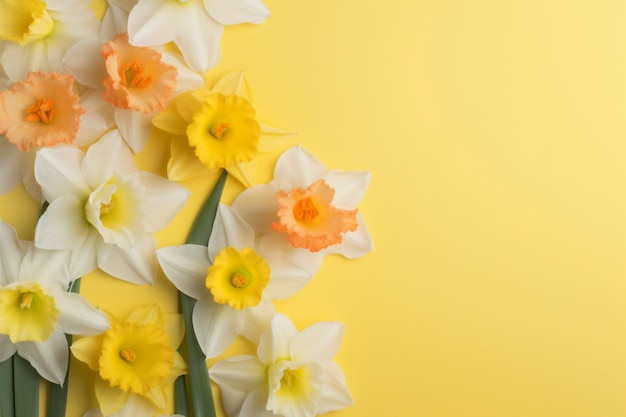 Bloemen tuinieren bloemen groen bloesem achtergrond blad lente mooie natuur ruimte kopiëren Generatieve AI