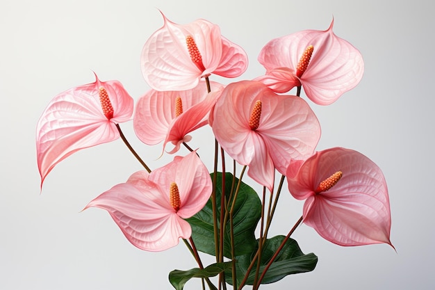 Foto bloemenarrangement met een prachtige anthurium bloem