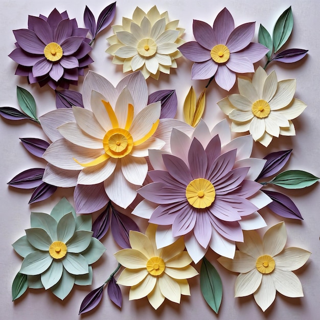 Bloemenarrangement van papier