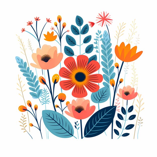 Bloemenillustratieontwerp