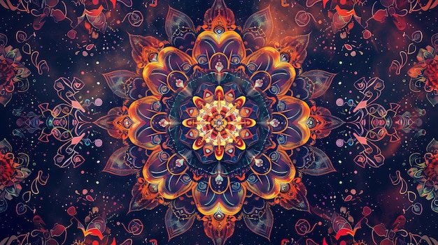 Bloemenornament Luxe mandala-achtergrond met decoratieve mandala Mandala voor de cover van een posterschilder