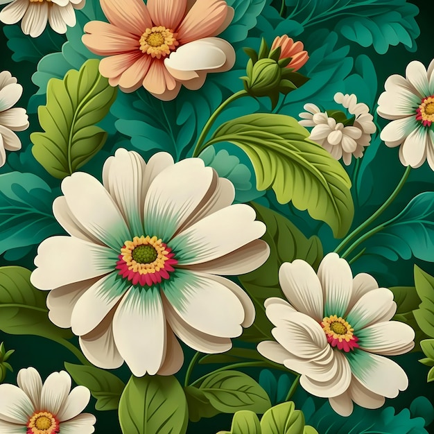 Bloemenpatroon pastelkleuren illustartion