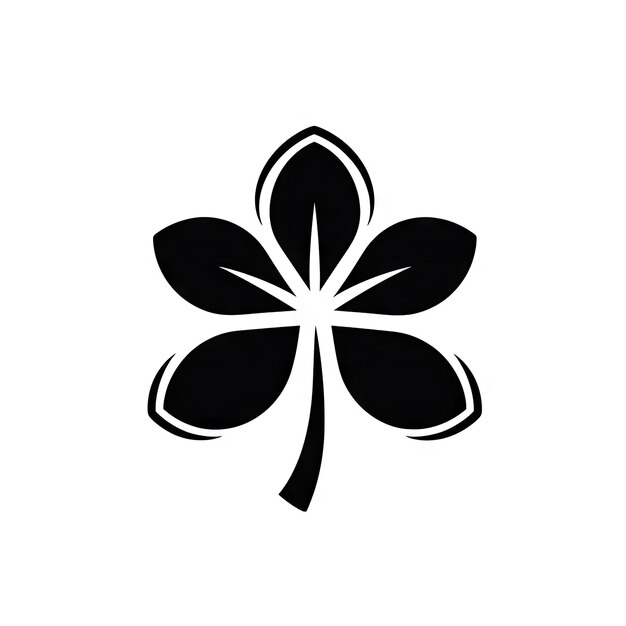Foto bloemicon minimal blossom symbol bloemontwerp plant flat element bloemicon generatieve ai illustratie
