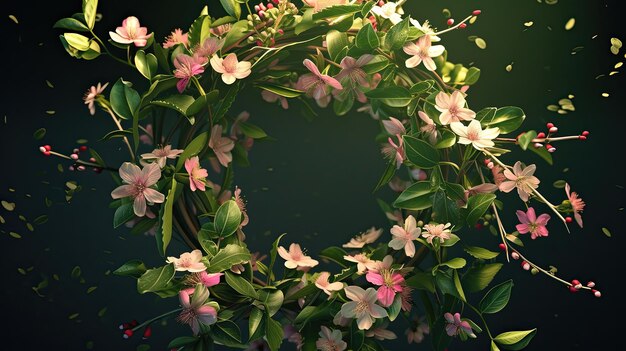 Bloemkrans Dandelion weven water decoratie laurier bruiloft schoonheid bezem Caesar lente bunch kroon waarzeggerij gegenereerd door AI