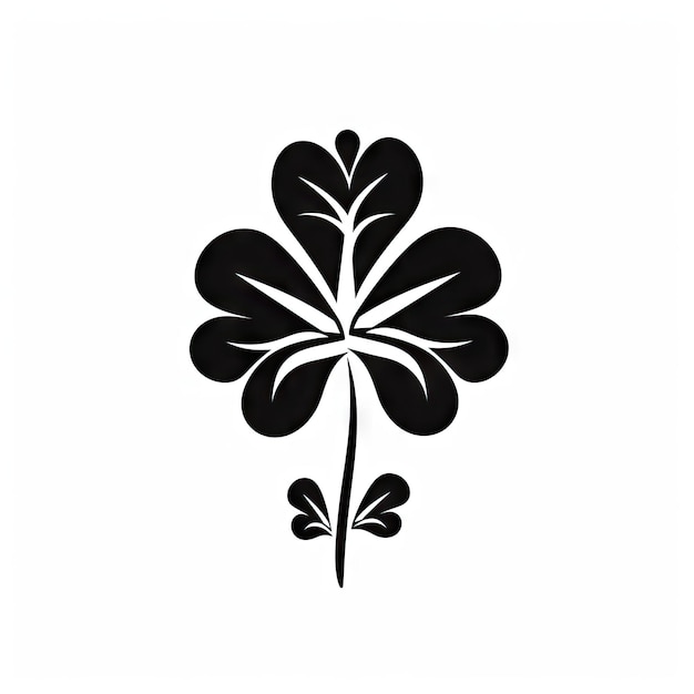 Foto bloempictogram minimal blossom symbol bloemontwerp plant flat element bloempictogram generatieve ai illustratie