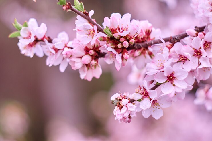 Foto bloesem roze boom in de natuur