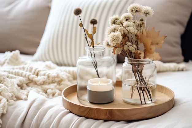 Blogger showcasing DIY home decor projects Cozy home interiors with handmade decor