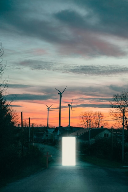 Foto blok van licht in de natuur