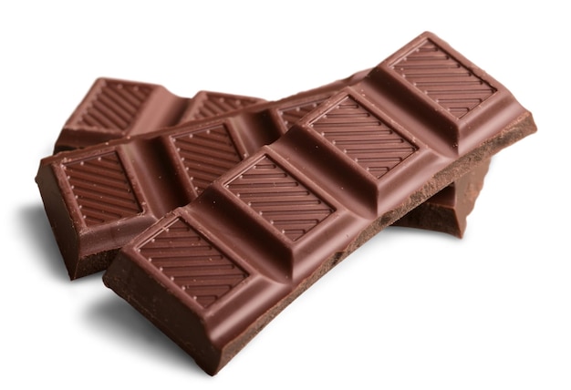 Blokjes donkere chocolade