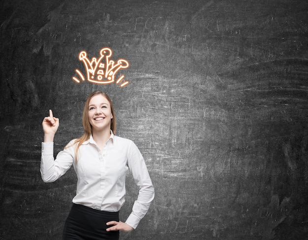 Blond girl and her crown