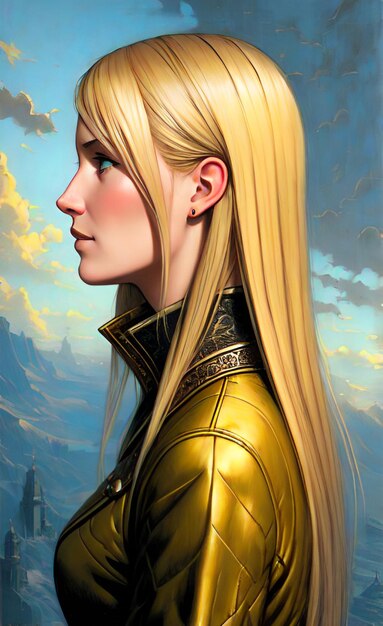 blond girl profile