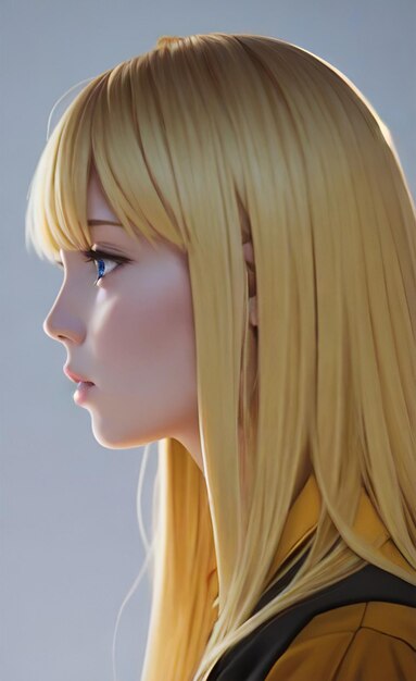 blond girl profile