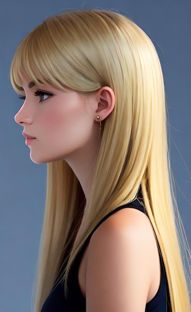 blond girl profile