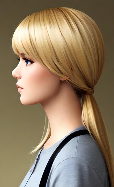 blond girl profile