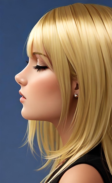 blond girl profile