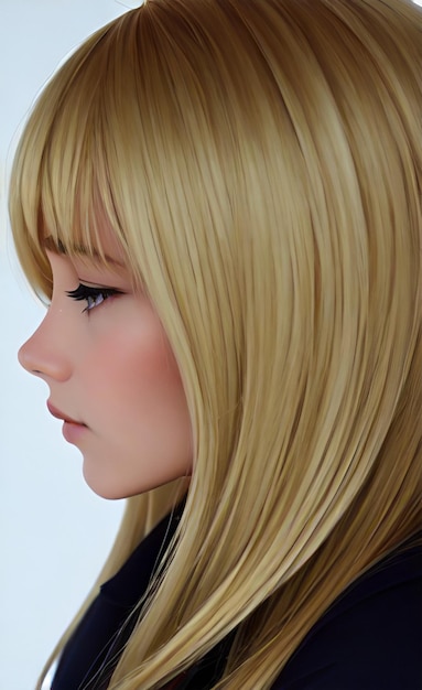 blond girl profile