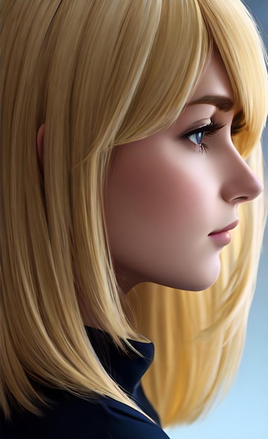 blond girl profile