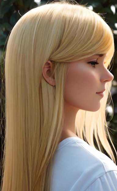 blond girl profile