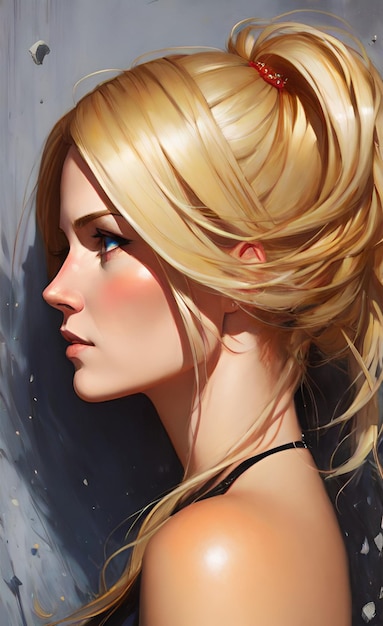 blond girl profile