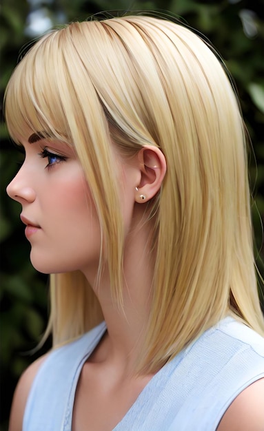 blond girl profile