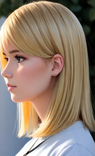 blond girl profile