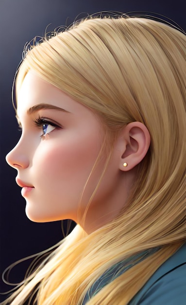 blond girl profile