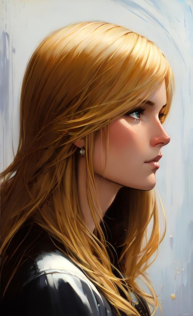 blond girl profile