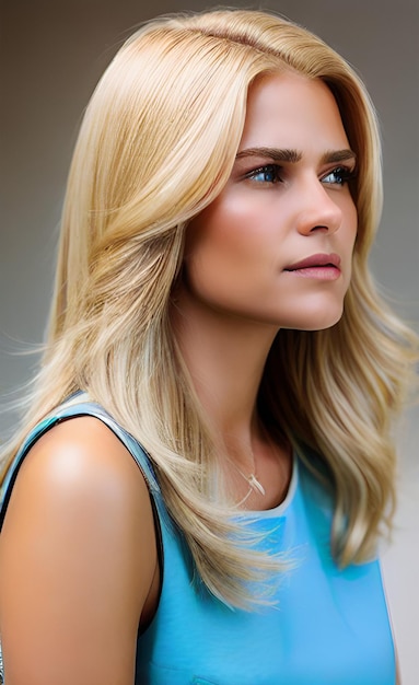 blond girl profile