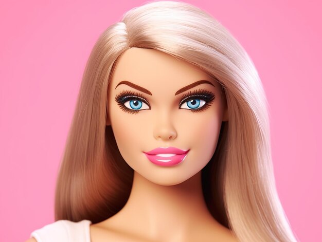 Photo blonde barbie model portrait