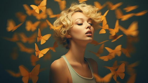 blonde girl model aesthetic desktop wallpaper 8k Photography background