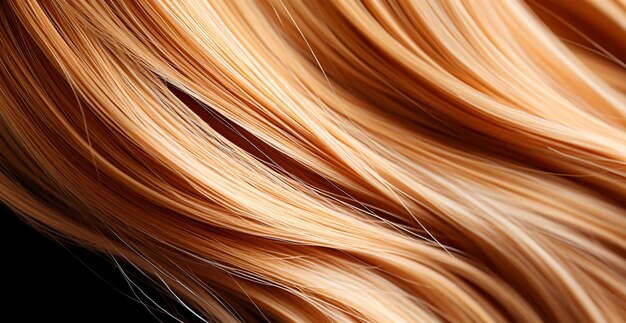 Foto capelli biondi da vicino come sfondo capelli bionici naturali lunghi femminili styling ondulati lucidi riccioli immagine generata dall'ai
