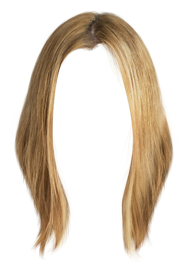 Photo blonde png layered bob haircut transparent background