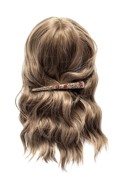 blonde wig isolated