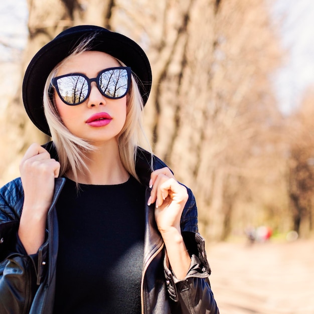 Blonde Woman Outdoors Female Face Closeup