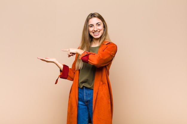 Blonde woman smiling