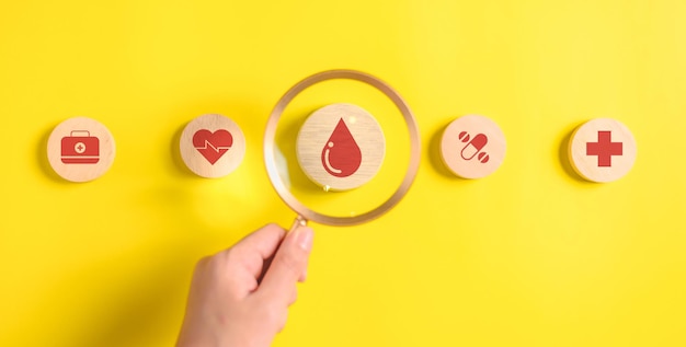献血アイコンの医療は治癒と健康増進に有益です