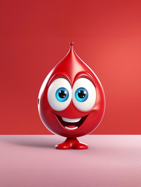 Blood drop symbol world blood donor day design and blood donation poster Generative AI