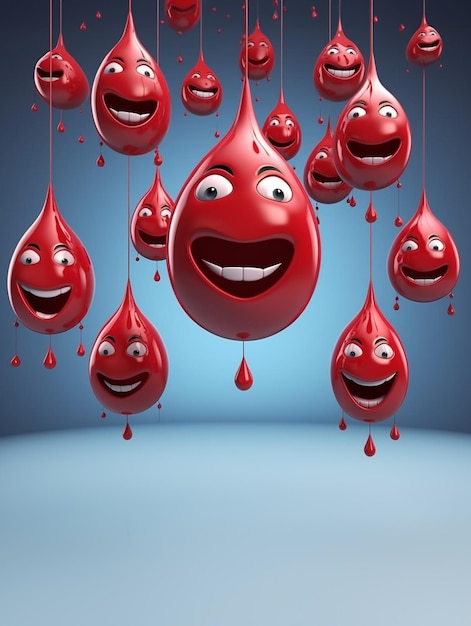 Foto simbolo della goccia di sangue design della giornata mondiale del donatore di sangue e poster per la donazione di sangue ia generativa