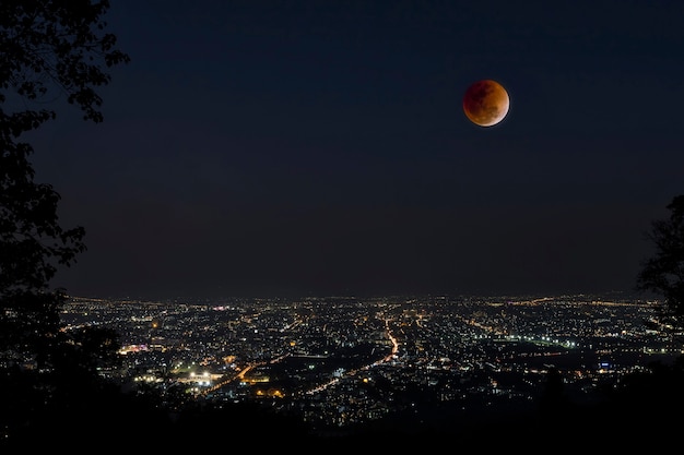 Blood Moon in the lunar eclipse and also a Blue Moon and super moon 