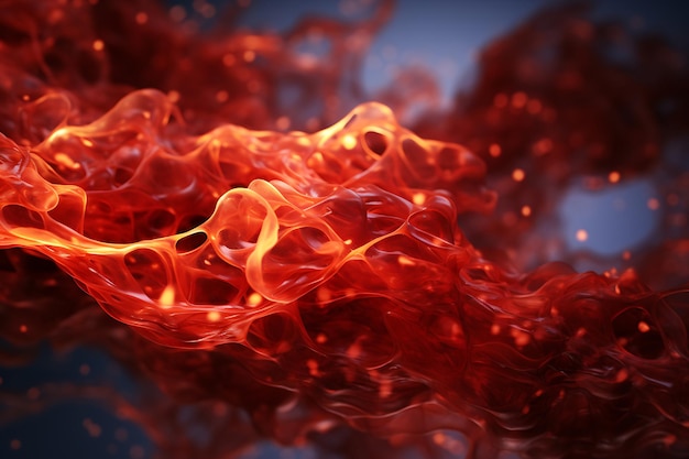 Blood in motion arterial flow closeup blood photo